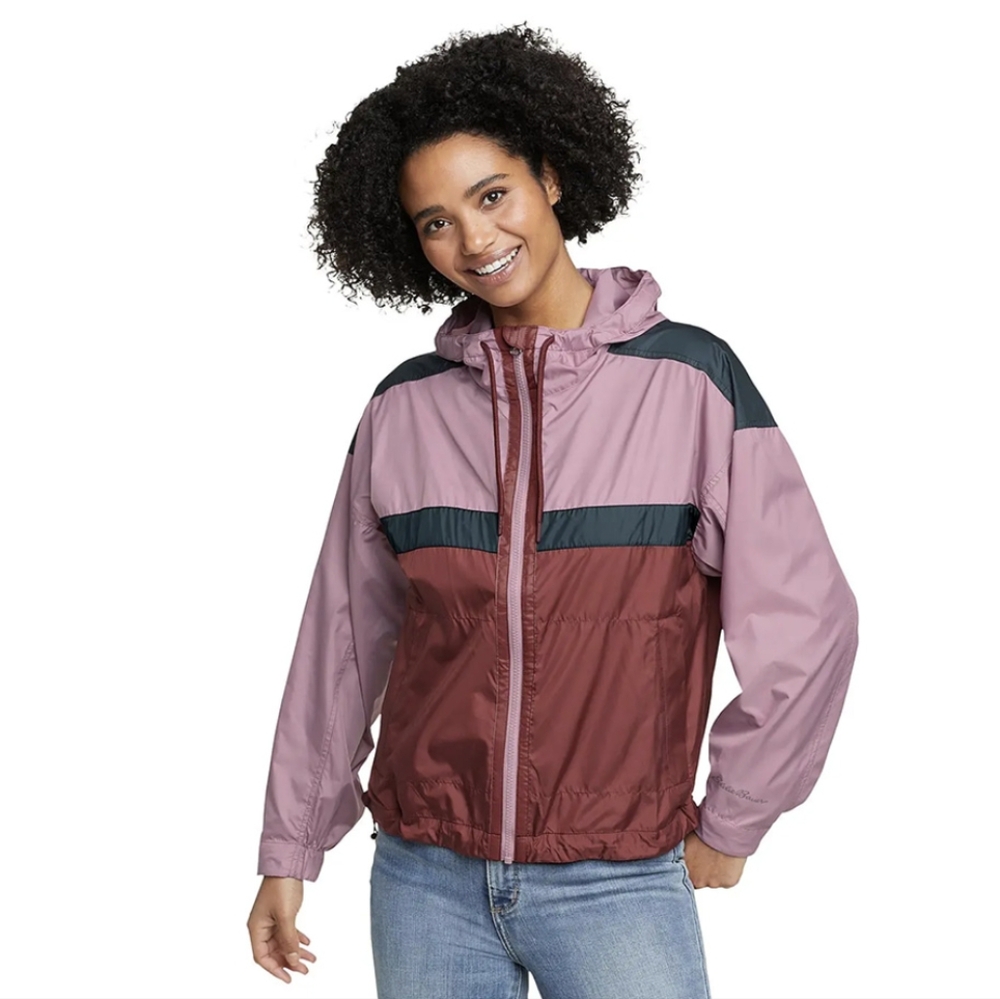 Colorblock Rose/burgundy Eddie Bauer Momentum UPF50 Hoodie size 2X
